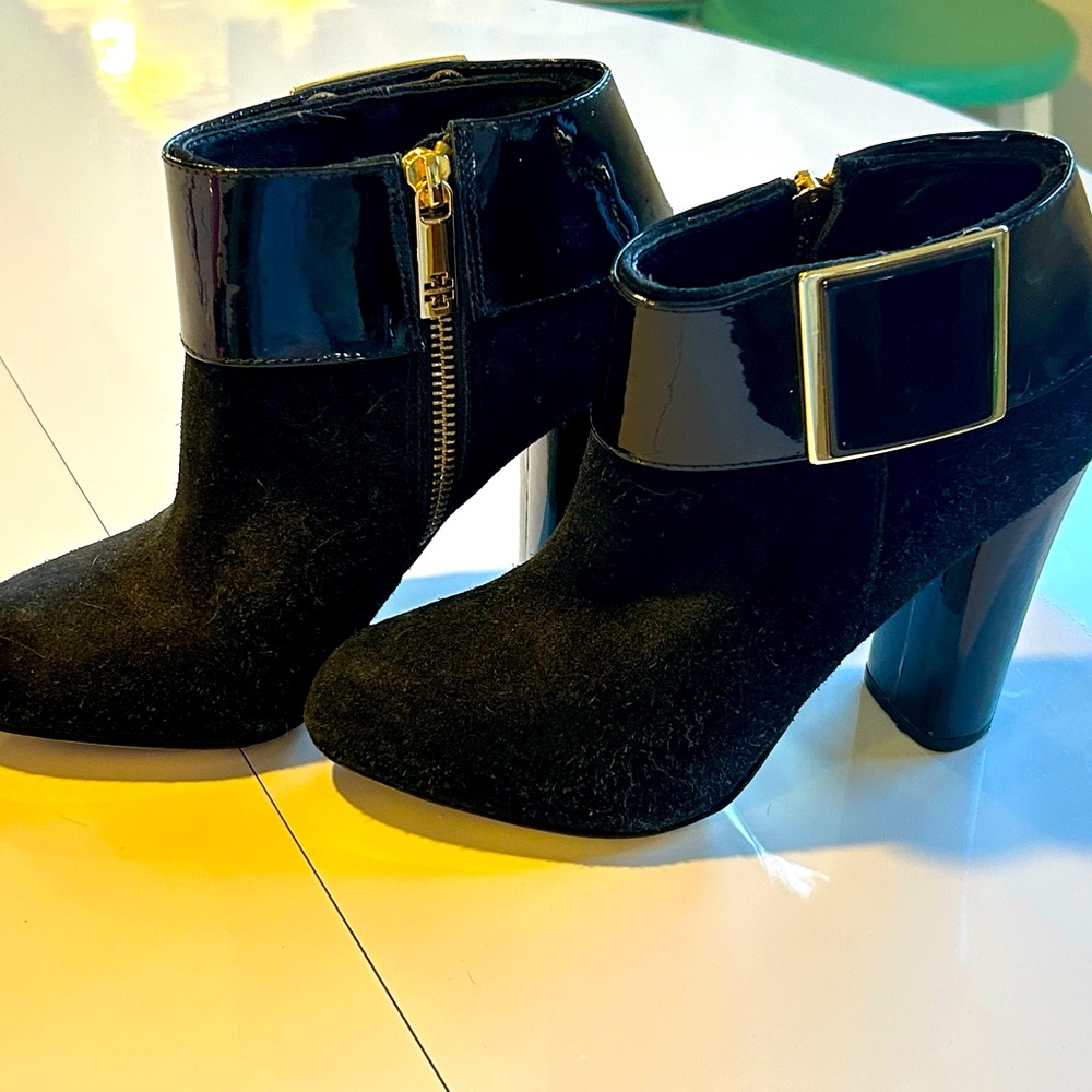 Tory Burch suede and leather booties.  6.5